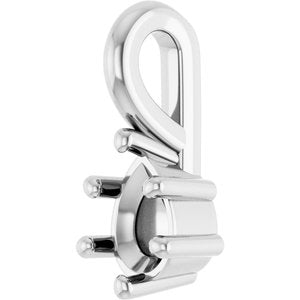 Platinum 4.5x3 mm Pear Charm/Pendant Mounting – image 4