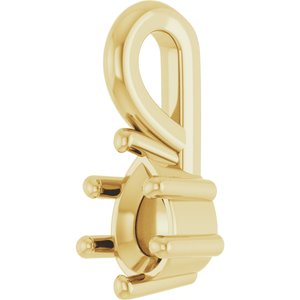 14K Yellow Gold 4.5x3 mm Pear Charm/Pendant Mounting – image 4