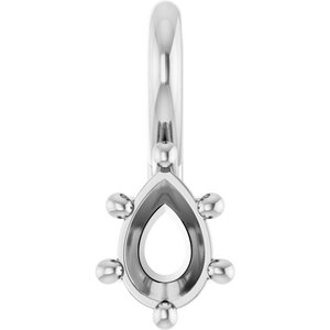 Platinum 4.5x3 mm Pear Charm/Pendant Mounting – image 2