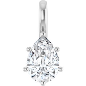 Sterling Silver 10x7 mm Pear Charm/Pendant Mounting