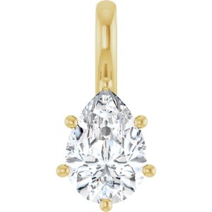 10K Yellow Gold 10x7 mm Pear Charm/Pendant Mounting