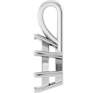 Sterling Silver 10x7 mm Pear Charm/Pendant Mounting – image 6