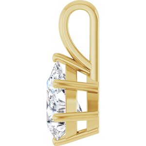 18K Yellow Gold 10x7 mm Pear Charm/Pendant Mounting – image 5