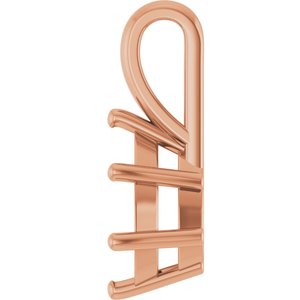 14K Rose Gold 10x7 mm Pear Charm/Pendant Mounting – image 6
