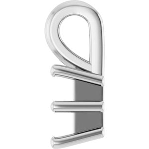 14K X1 White Gold 5x3 mm Emerald Charm/Pendant Mounting – image 6