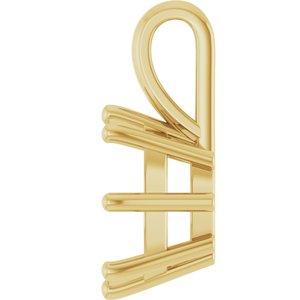 14K Yellow Gold 10 mm Cushion Charm/Pendant Mounting – image 6