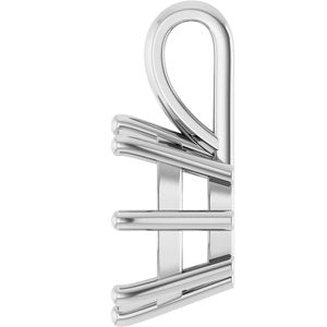 18K White Gold 10 mm Cushion Charm/Pendant Mounting – image 6