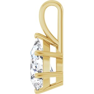 18K Yellow Gold 12x8 mm Pear Charm/Pendant Mounting – image 5