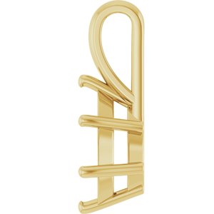 14K Yellow Gold 12x8 mm Pear Charm/Pendant Mounting – image 6