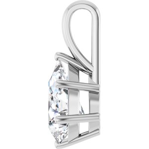 14K White Gold 12x8 mm Pear Charm/Pendant Mounting – image 5