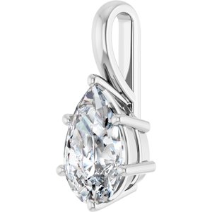Sterling Silver 12x8 mm Pear Charm/Pendant Mounting – image 3