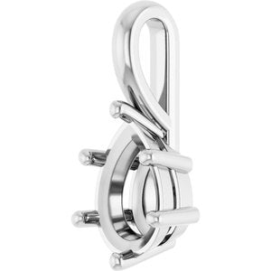 Continuum Sterling Silver 9x6 mm Pear Charm/Pendant Mounting – image 4