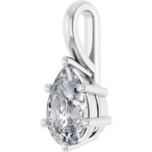Platinum 9x6 mm Pear Charm/Pendant Mounting – image 3