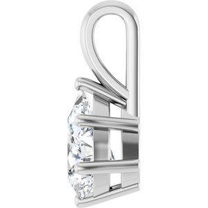 14K White Gold 9x6 mm Pear Charm/Pendant Mounting – image 5