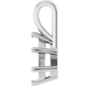 Platinum 9x6 mm Pear Charm/Pendant Mounting – image 6