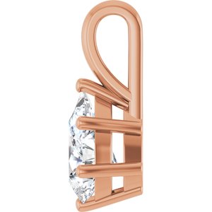 10K Rose Gold 9x6 mm Pear Charm/Pendant Mounting – image 5