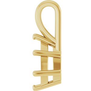 10K Yellow Gold 9x6 mm Pear Charm/Pendant Mounting – image 6
