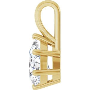 18K Yellow Gold 9x6 mm Pear Charm/Pendant Mounting – image 5