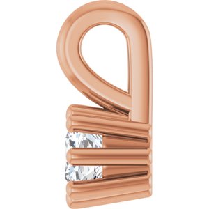 14K Rose Gold 3 mm Cushion Charm/Pendant Mounting – image 5