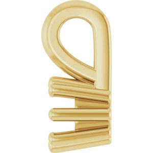 10K Yellow Gold 3 mm Cushion Charm/Pendant Mounting – image 6