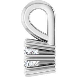 14K X1 White Gold 3 mm Cushion Charm/Pendant Mounting – image 5
