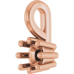 18K Rose Gold 3 mm Cushion Charm/Pendant Mounting – image 4