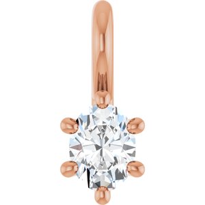 14K Rose Gold 4x3 mm Oval Charm/Pendant Mounting