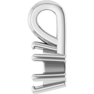 18K White Gold 4x3 mm Oval Charm/Pendant Mounting – image 6
