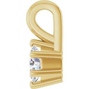 18K Yellow Gold 4x3 mm Oval Charm/Pendant Mounting – image 5