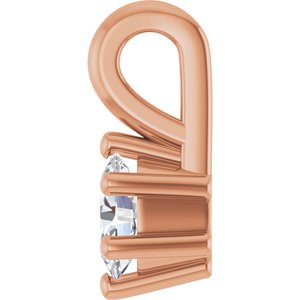 14K Rose Gold 4x3 mm Oval Charm/Pendant Mounting – image 5