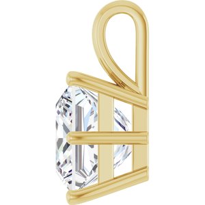 10K Yellow Gold 10 mm Square Charm/Pendant Mounting – image 5
