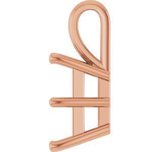 18K Rose Gold 10 mm Square Charm/Pendant Mounting – image 6