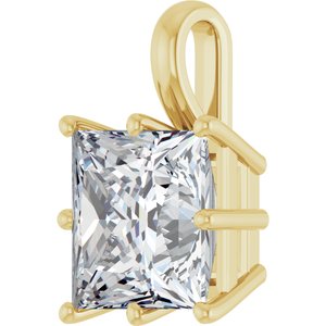 10K Yellow Gold 10 mm Square Charm/Pendant Mounting – image 3