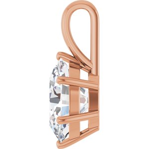 14K Rose Gold 12x10 mm Oval Charm/Pendant Mounting – image 5