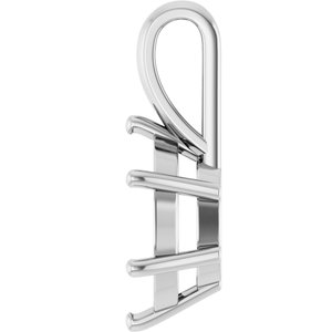 14K White Gold 12x10 mm Oval Charm/Pendant Mounting – image 6