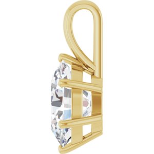 10K Yellow Gold 12x10 mm Oval Charm/Pendant Mounting – image 5