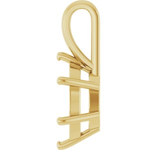 14K Yellow Gold 12x10 mm Oval Charm/Pendant Mounting – image 6