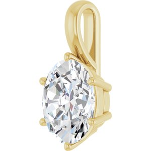 10K Yellow Gold 12x10 mm Oval Charm/Pendant Mounting – image 3
