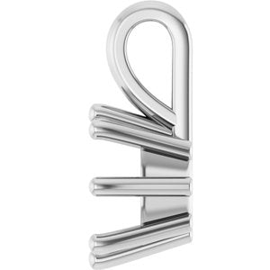 10K White Gold 7 mm Cushion Charm/Pendant Mounting – image 6