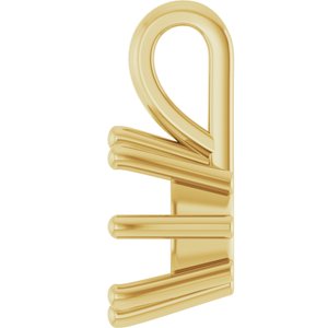 14K Yellow Gold 7 mm Cushion Charm/Pendant Mounting – image 6