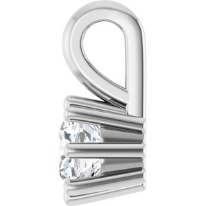 Platinum 4 mm Cushion Charm/Pendant Mounting – image 5