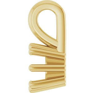 18K Yellow Gold 4 mm Cushion Charm/Pendant Mounting – image 6