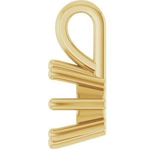 14K Yellow Gold 6 mm Cushion Charm/Pendant Mounting – image 6