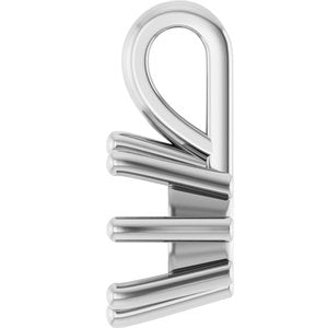 14K White Gold 6 mm Cushion Charm/Pendant Mounting – image 6