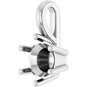 Sterling Silver 6.5 mm Round Charm/Pendant Mounting – image 4