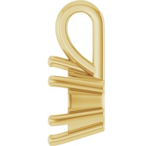 18K Yellow Gold 6.5 mm Round Charm/Pendant Mounting – image 6
