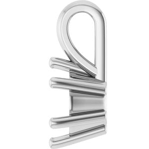 10K White Gold 6.5 mm Round Charm/Pendant Mounting – image 6