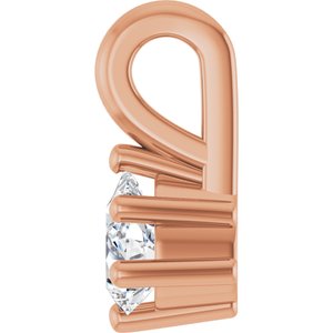 10K Rose Gold 4x3 mm Pear Charm/Pendant Mounting – image 5