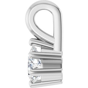 10K White Gold 4x3 mm Pear Charm/Pendant Mounting – image 5