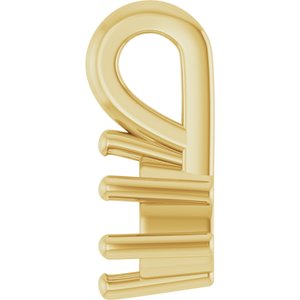 18K Yellow Gold 4x3 mm Pear Charm/Pendant Mounting – image 6